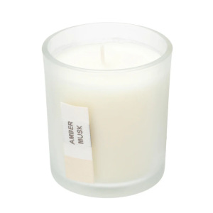 GLASS CANDLE FORESTA IV AMBER MUSK